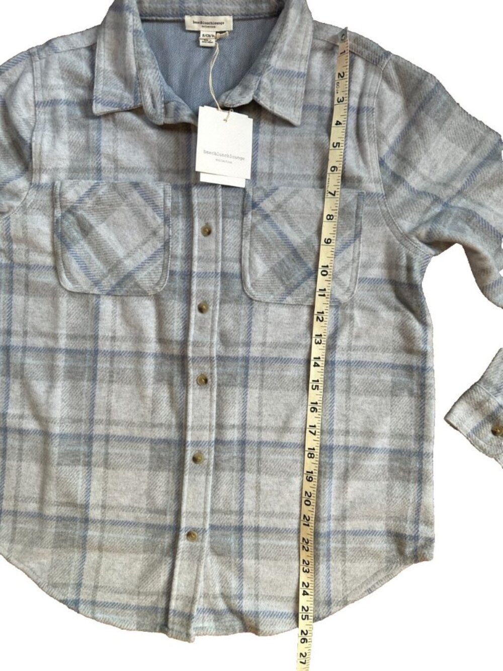 NWT BeachLunchLounge Sally Plaid Shacket Oversized Shirt Jacket S (Nordstrom) - Picture 9 of 11